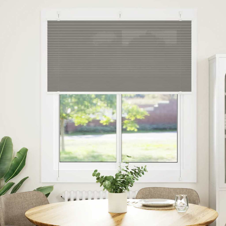 Plissé rolgordijn 115x150 cm stofbreedte 114,4 cm antraciet