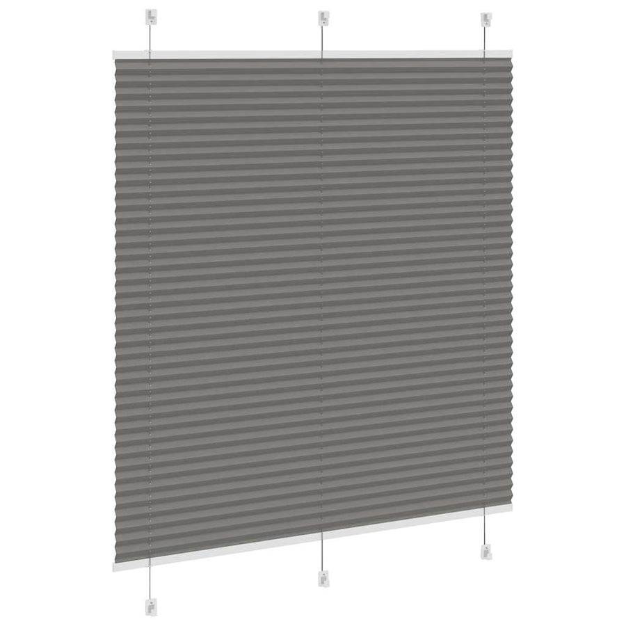 Plissé rolgordijn 115x150 cm stofbreedte 114,4 cm antraciet