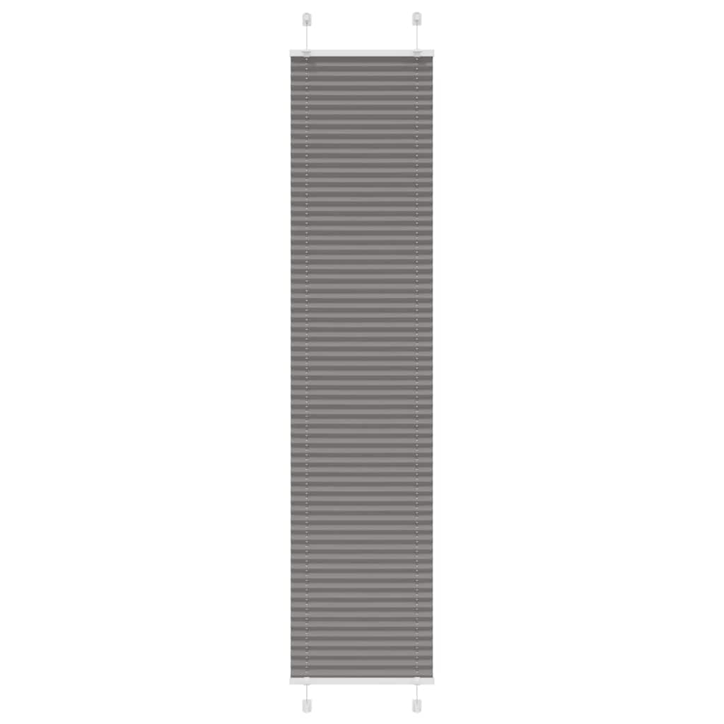 Plissé rolgordijn 45x200 cm stofbreedte 44,4 cm antraciet