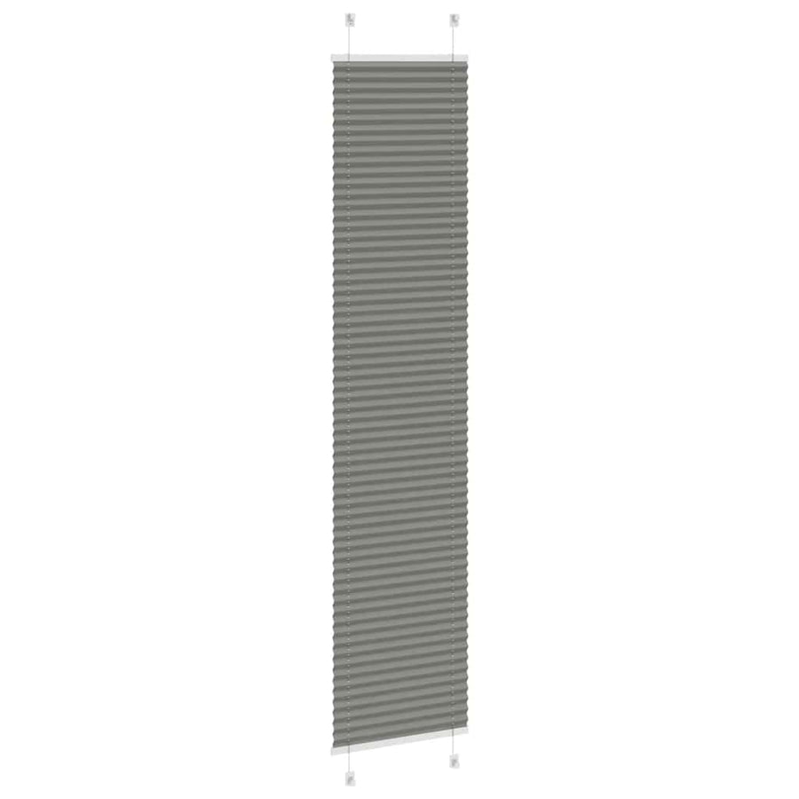 Plissé rolgordijn 45x200 cm stofbreedte 44,4 cm antraciet