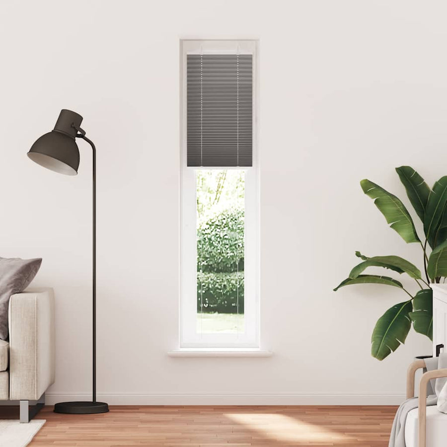 Plissé rolgordijn 50x200 cm stofbreedte 49,4 cm antraciet