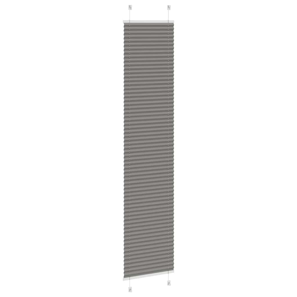 Plissé rolgordijn 50x200 cm stofbreedte 49,4 cm antraciet