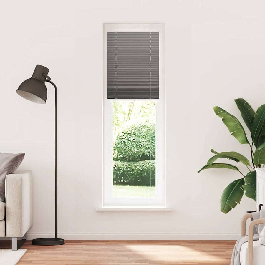 Plissé rolgordijn 55x200 cm stofbreedte 54,4 cm antraciet