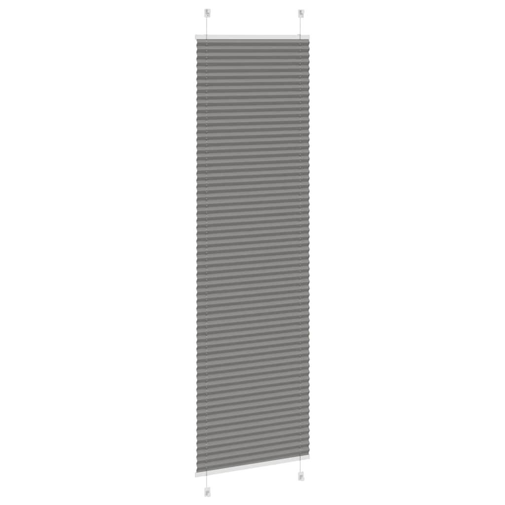 Plissé rolgordijn 55x200 cm stofbreedte 54,4 cm antraciet