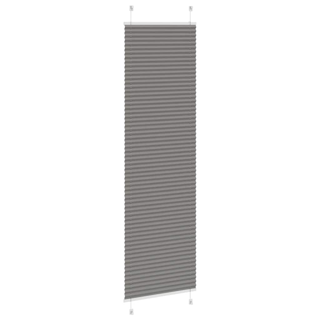 Plissé rolgordijn 65x200 cm stofbreedte 64,4 cm antraciet