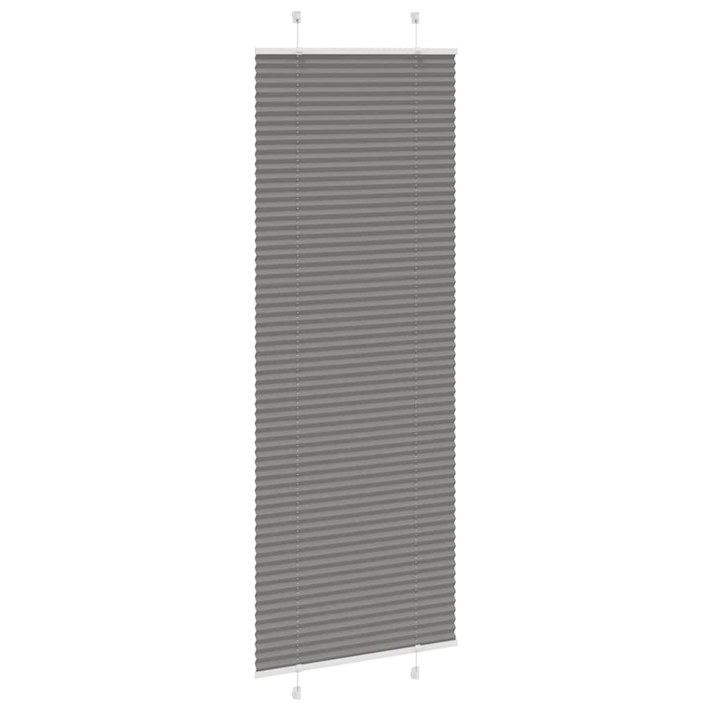 Plissé rolgordijn 75x200 cm stofbreedte 74,4 cm antraciet