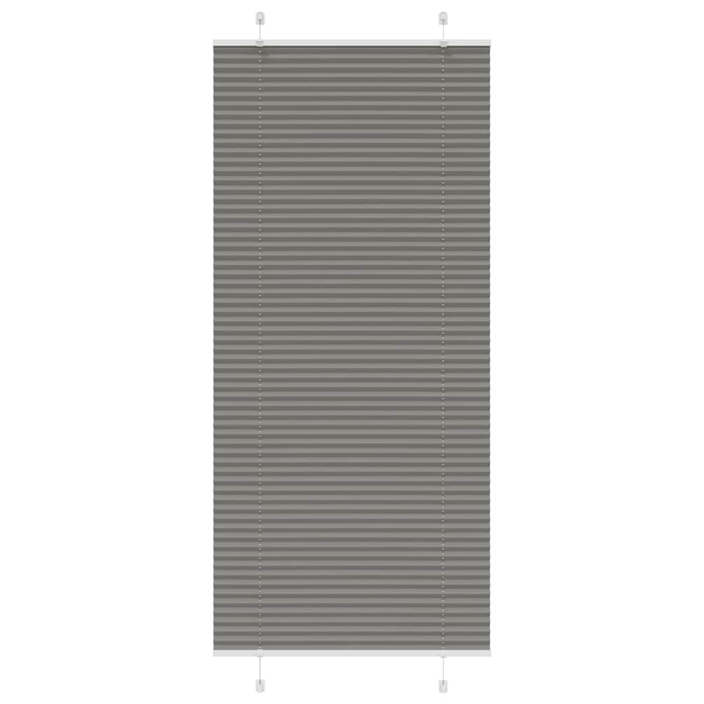 Plissé rolgordijn 90x200 cm stofbreedte 89,4 cm antraciet