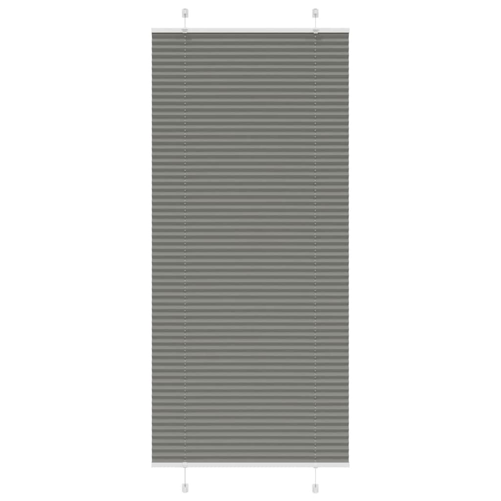 Plissé rolgordijn 100x200 cm stofbreedte 99,4 cm antraciet