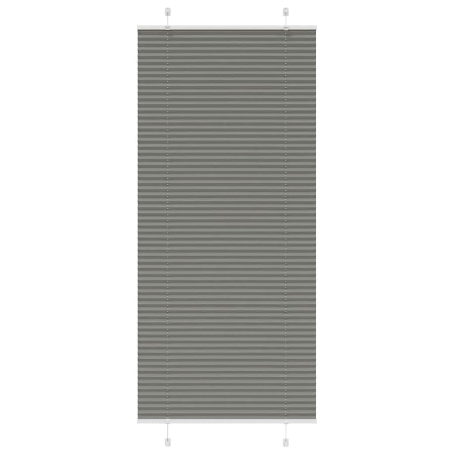 Plissé rolgordijn 100x200 cm stofbreedte 99,4 cm antraciet