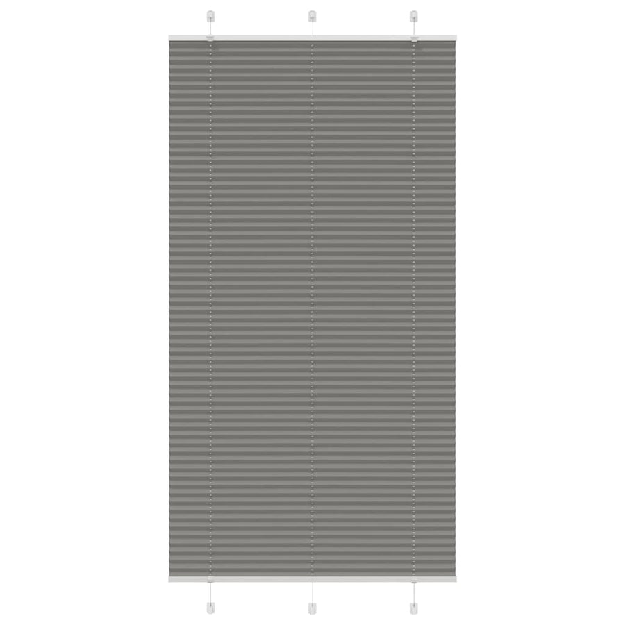 Plissé rolgordijn 105x200 cm stofbreedte 104,4 cm antraciet