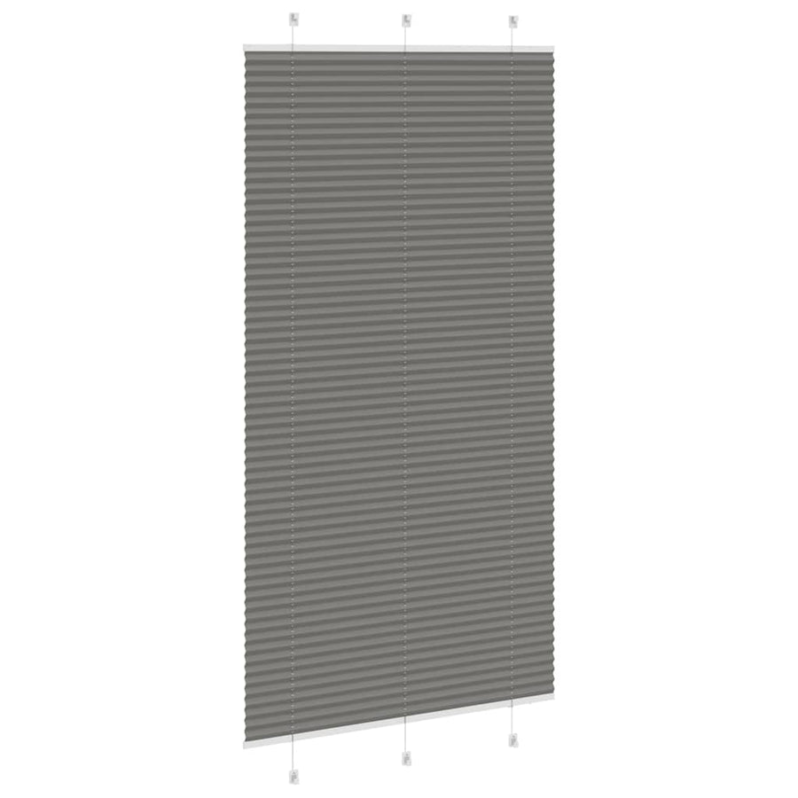 Plissé rolgordijn 110x200 cm stofbreedte 109,4 cm antraciet