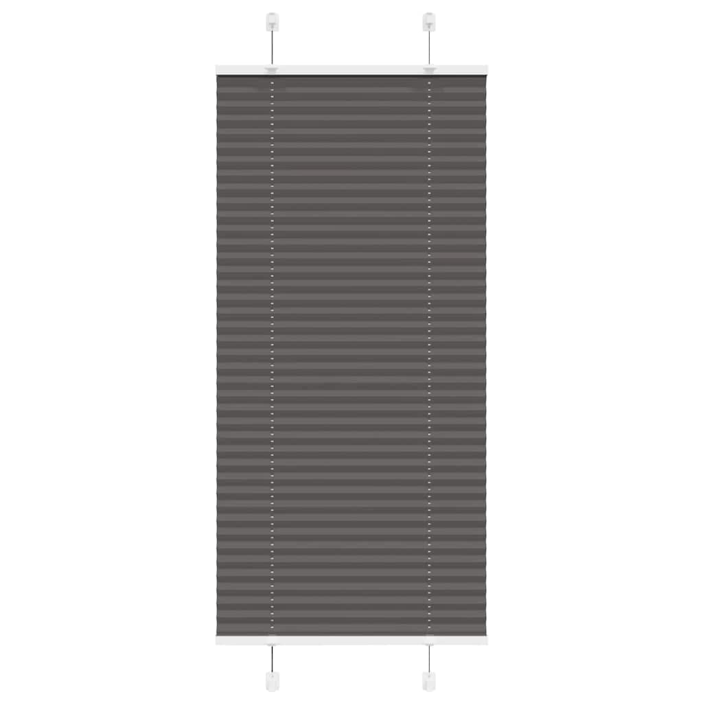 Plissé rolgordijn 55x100 cm stofbreedte 54,4 cm polyester zwart
