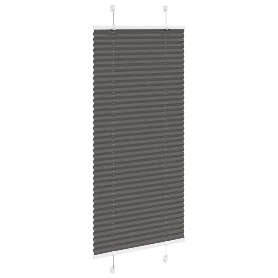 Plissé rolgordijn 55x100 cm stofbreedte 54,4 cm polyester zwart