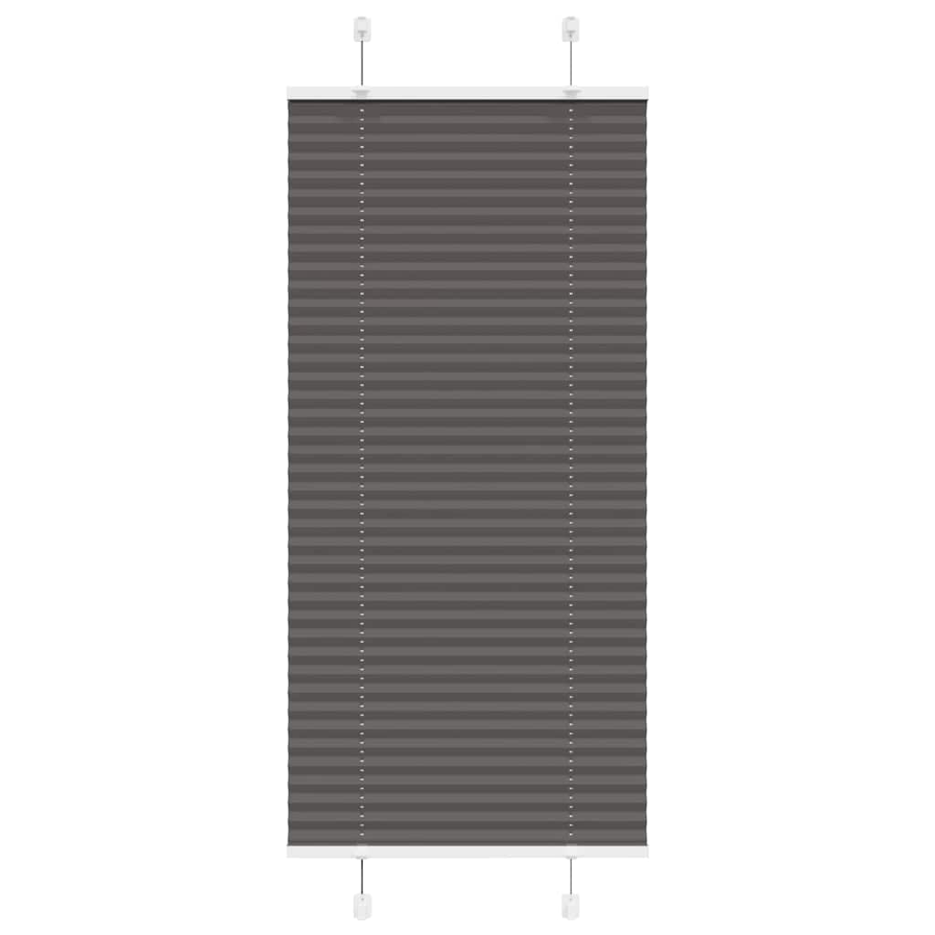 Plissé rolgordijn 65x100 cm stofbreedte 64,4 cm polyester zwart