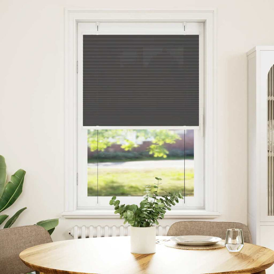Plissé rolgordijn 70x100 cm stofbreedte 69,4 cm polyester zwart
