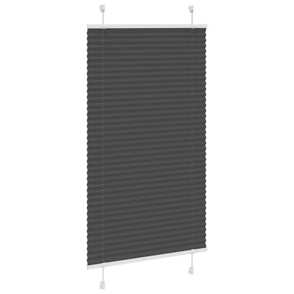 Plissé rolgordijn 70x100 cm stofbreedte 69,4 cm polyester zwart