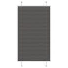 Plissé rolgordijn 75x100 cm zwart polyester