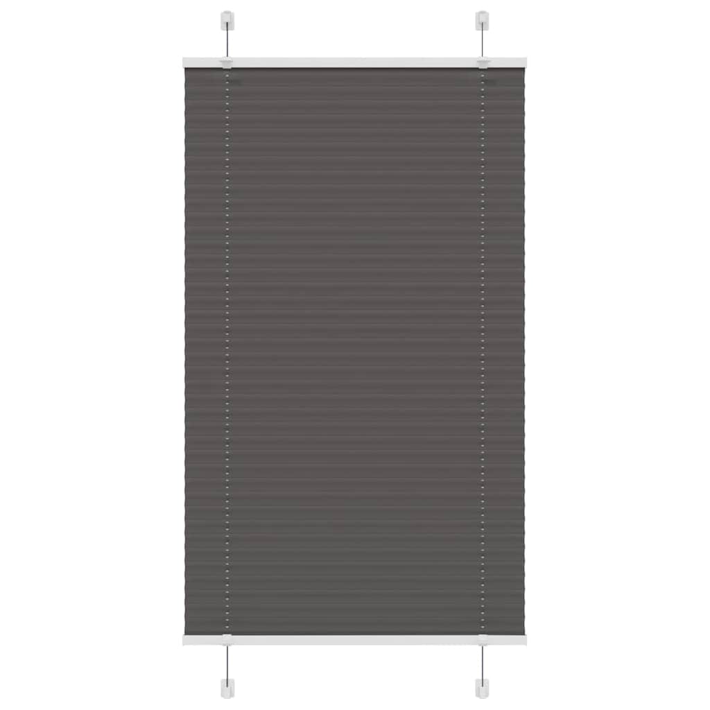 Plissé rolgordijn 80x100 cm stofbreedte 79,4 cm polyester zwart