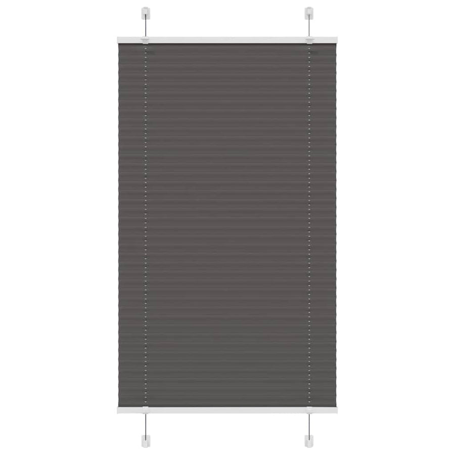 Plissé rolgordijn 80x100 cm stofbreedte 79,4 cm polyester zwart