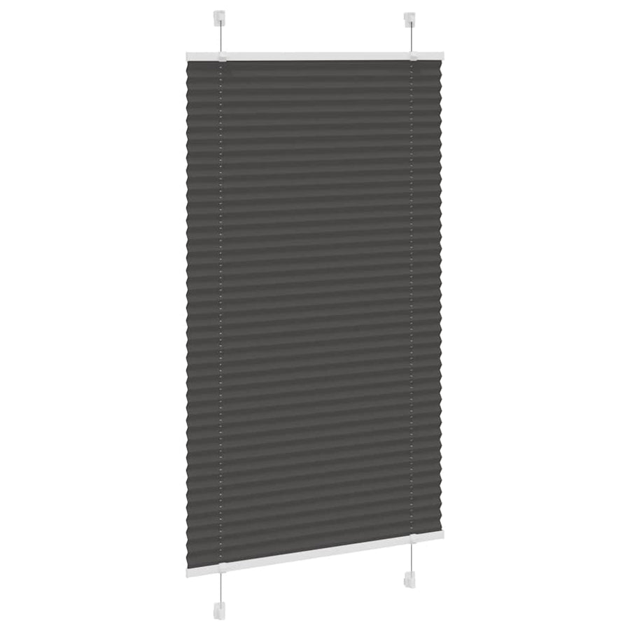 Plissé rolgordijn 80x100 cm stofbreedte 79,4 cm polyester zwart