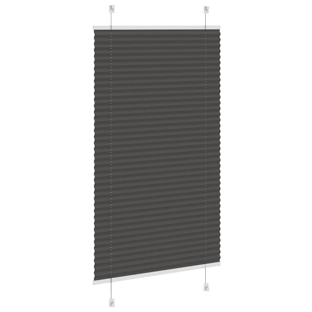 Plissé rolgordijn 80x100 cm stofbreedte 79,4 cm polyester zwart