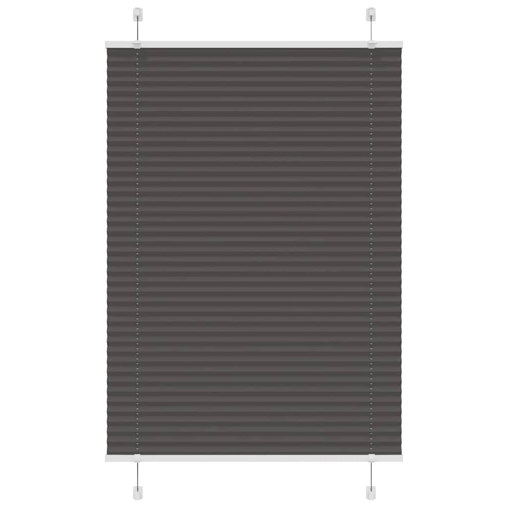 Plissé rolgordijn 85x100 cm stofbreedte 84,4 cm polyester zwart