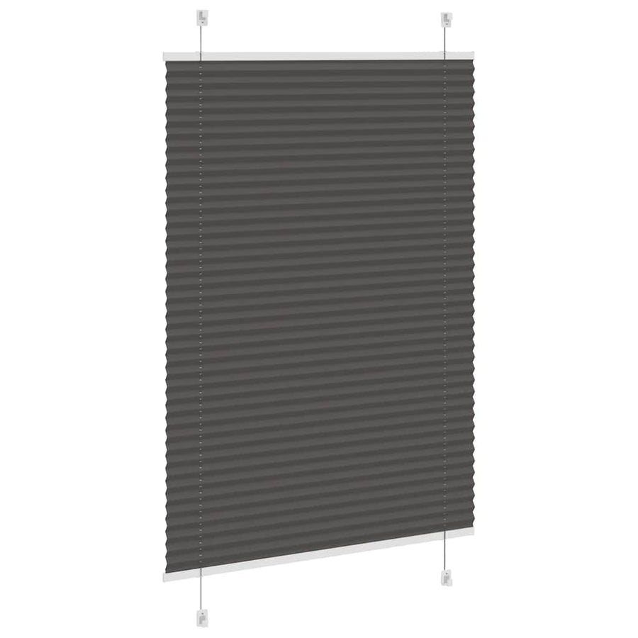 Plissé rolgordijn 85x100 cm stofbreedte 84,4 cm polyester zwart