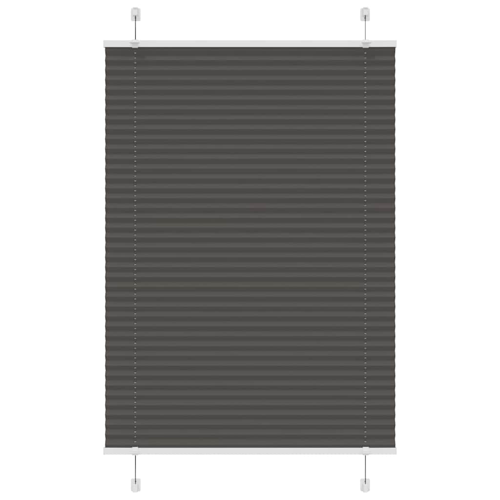Plissé rolgordijn 90x100 cm stofbreedte 89,4 cm polyester zwart