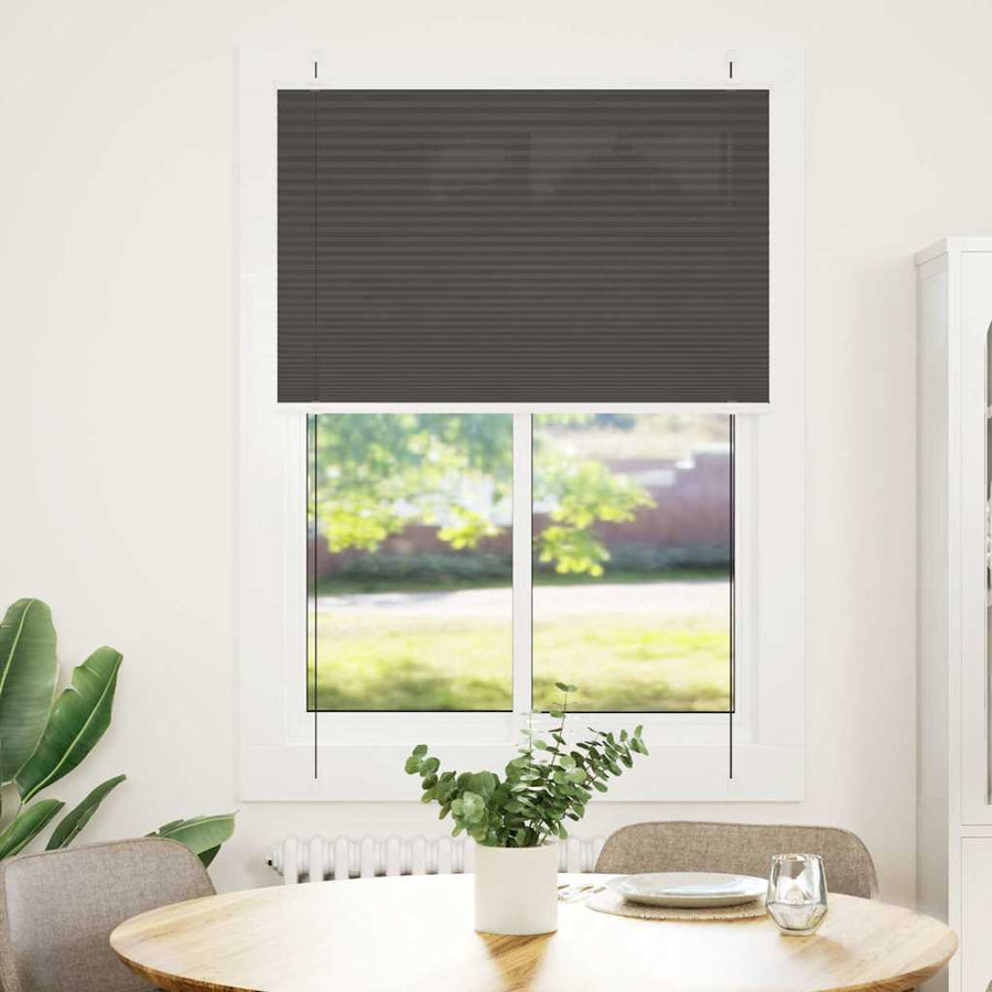 Plissé rolgordijn 90x100 cm stofbreedte 89,4 cm polyester zwart