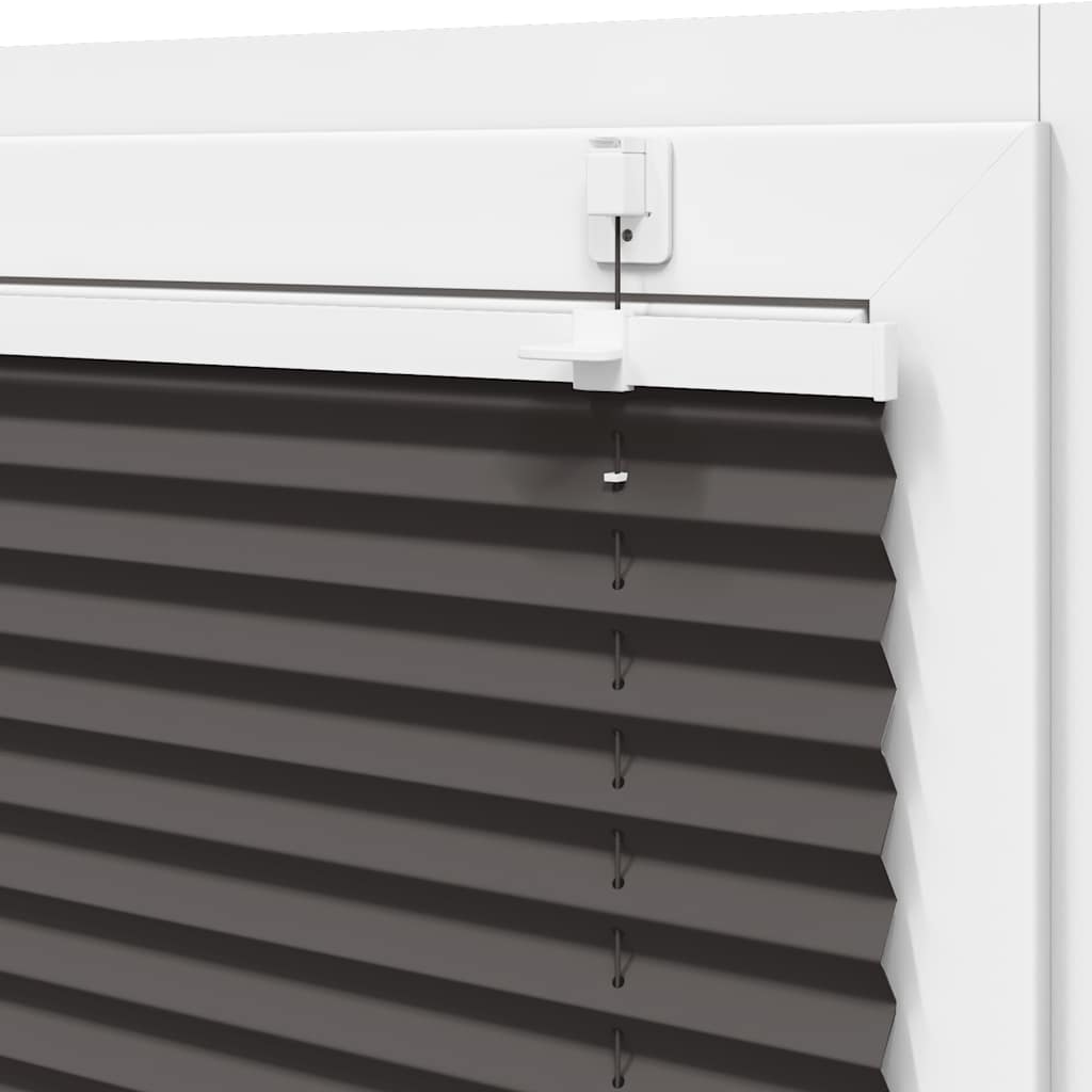 Plissé rolgordijn 90x100 cm stofbreedte 89,4 cm polyester zwart
