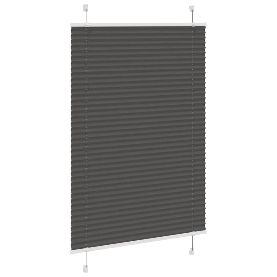 Plissé rolgordijn 95x100 cm stofbreedte 94,4 cm polyester zwart