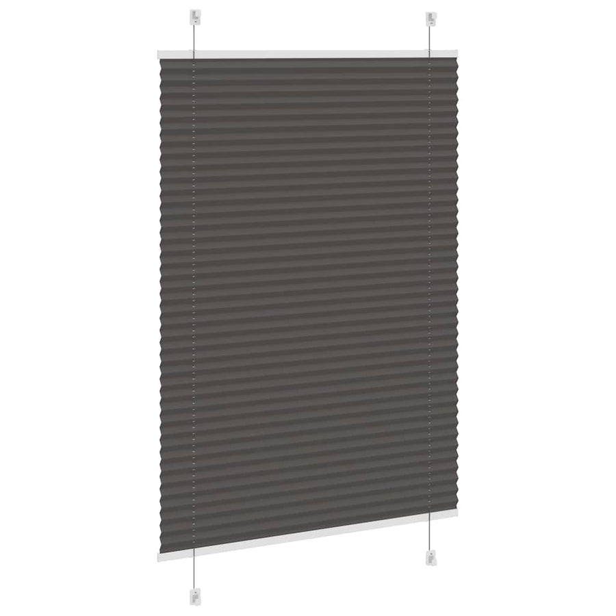 Plissé rolgordijn 95x100 cm stofbreedte 94,4 cm polyester zwart