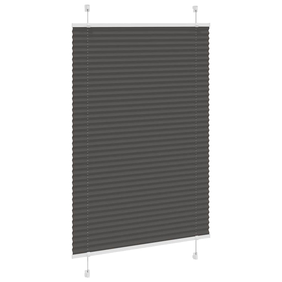 Plissé rolgordijn 100x100 cm stofbreedte 99,4cm polyester zwart