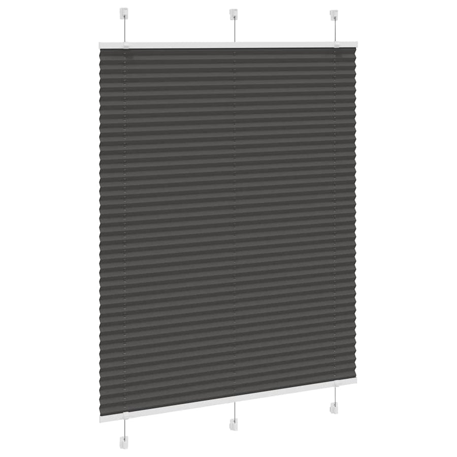 Plissé rolgordijn 105x100cm stofbreedte 104,4cm polyester zwart