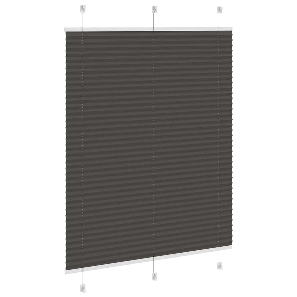 Plissé rolgordijn 105x100cm stofbreedte 104,4cm polyester zwart
