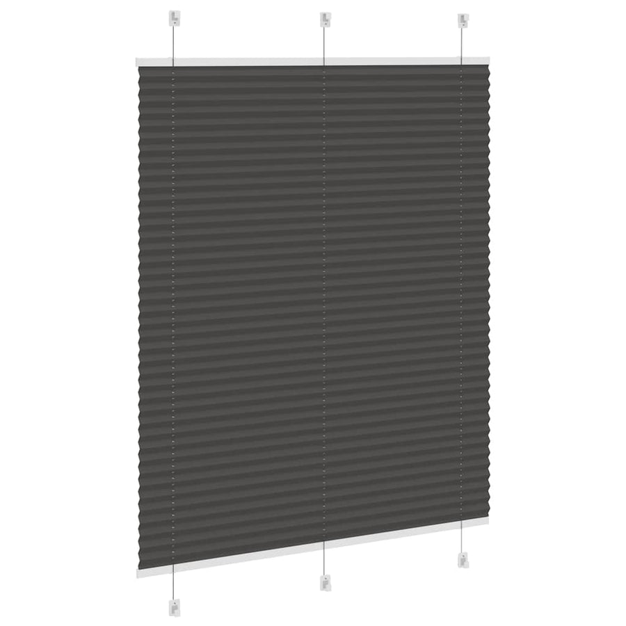 Plissé rolgordijn 105x100cm stofbreedte 104,4cm polyester zwart