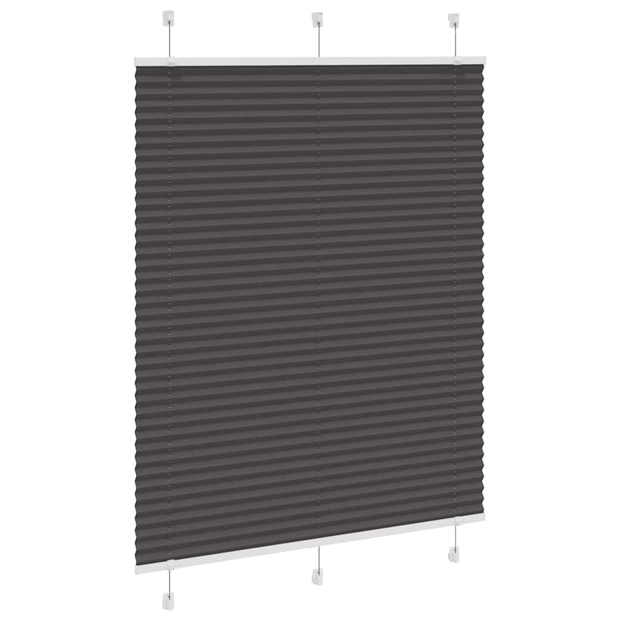 Plissé rolgordijn 110x100cm stofbreedte 109,4cm polyester zwart