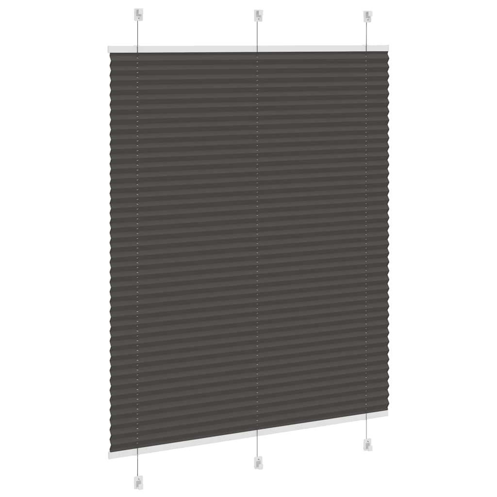Plissé rolgordijn 110x100cm stofbreedte 109,4cm polyester zwart