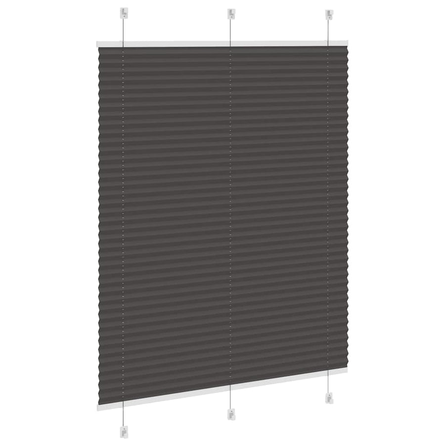 Plissé rolgordijn 110x100cm stofbreedte 109,4cm polyester zwart