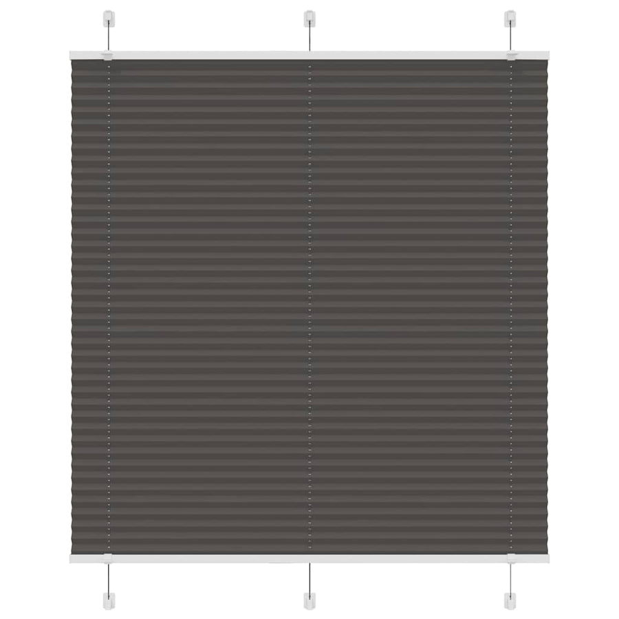 Plissé rolgordijn 115x100cm stofbreedte 114,4cm polyester zwart