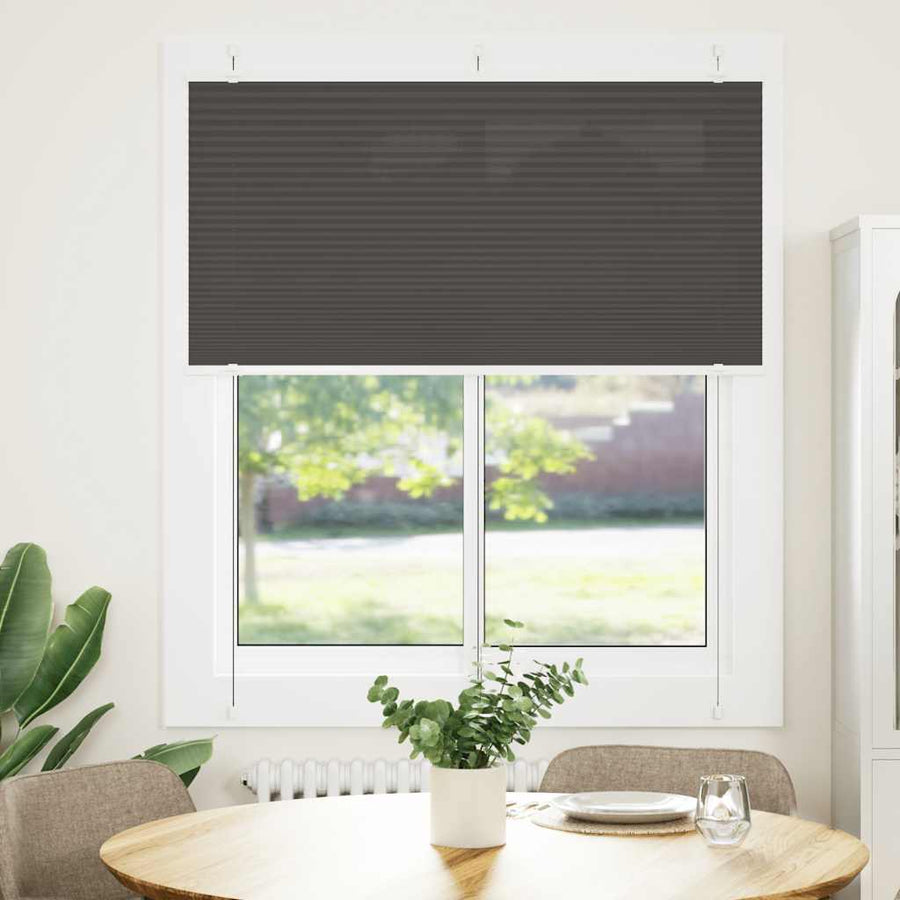 Plissé rolgordijn 115x100cm stofbreedte 114,4cm polyester zwart