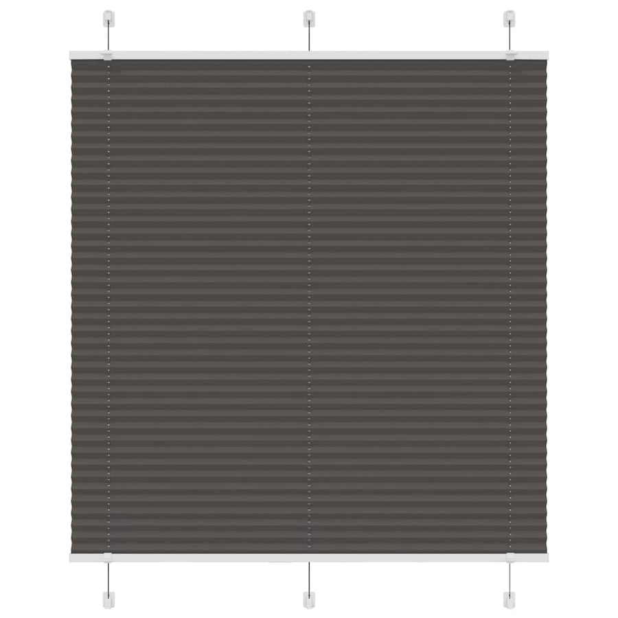 Plissé rolgordijn 120x100cm stofbreedte 119,4cm polyester zwart