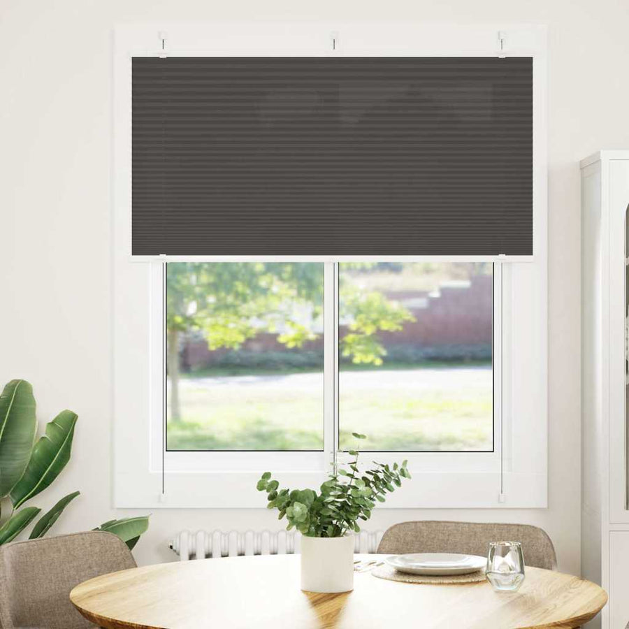 Plissé rolgordijn 120x100cm stofbreedte 119,4cm polyester zwart