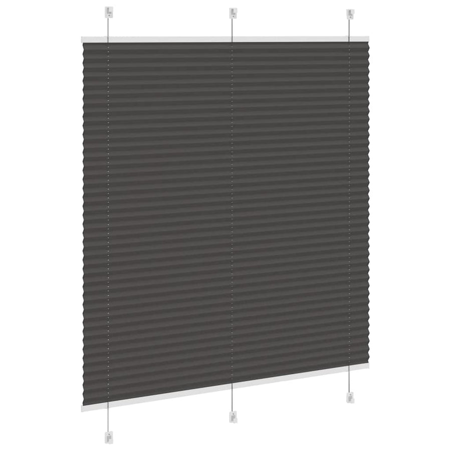 Plissé rolgordijn 120x100cm stofbreedte 119,4cm polyester zwart