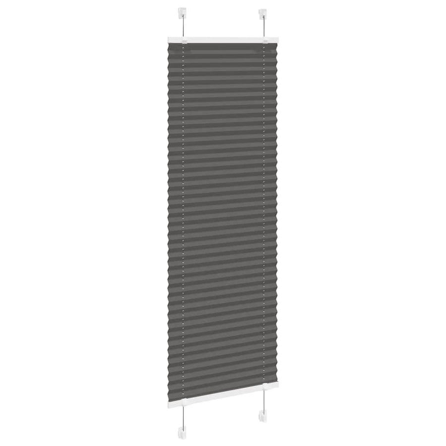 Plissé rolgordijn 50x150 cm stofbreedte 49,4 cm polyester zwart