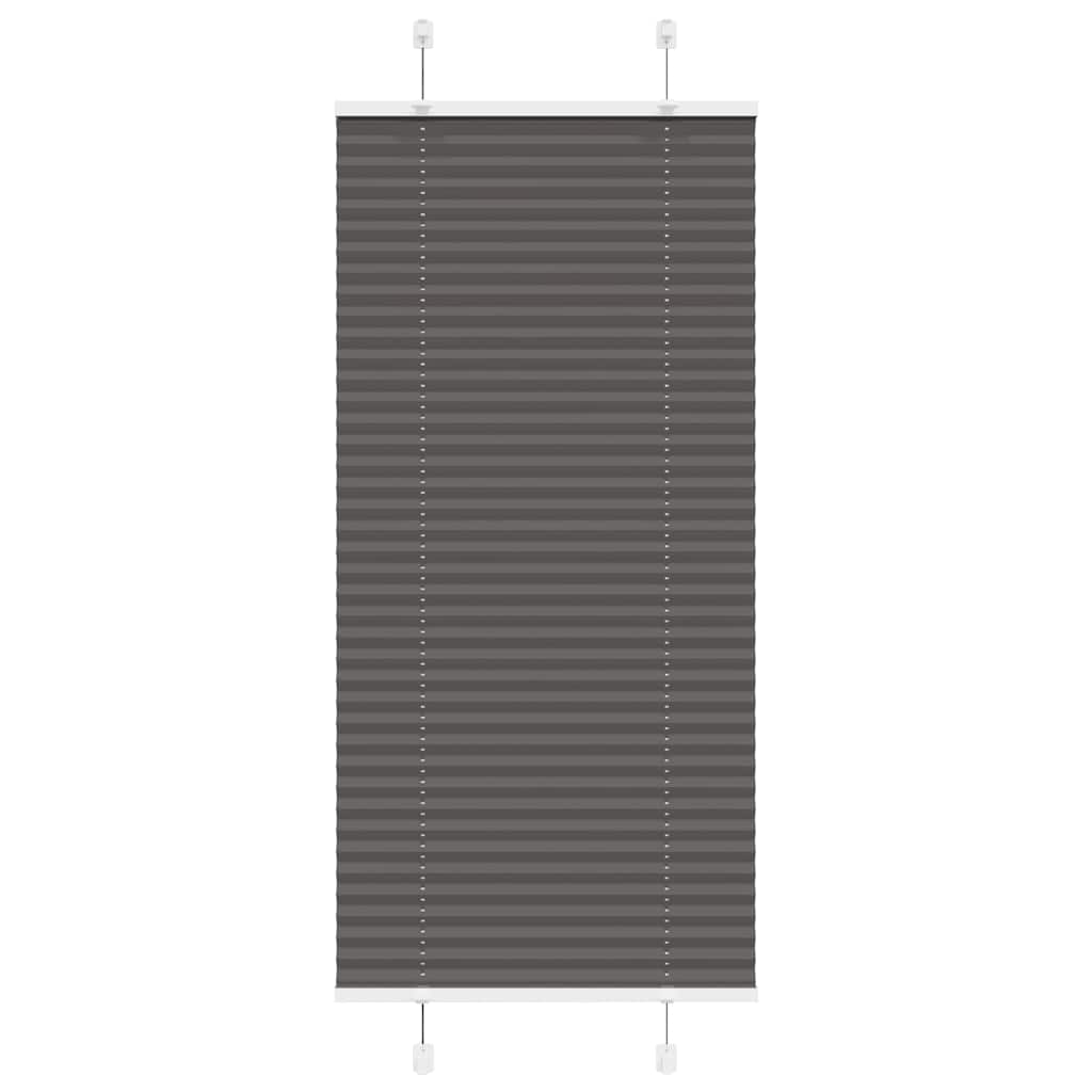 Plissé rolgordijn 55x150 cm stofbreedte 54,4 cm polyester zwart