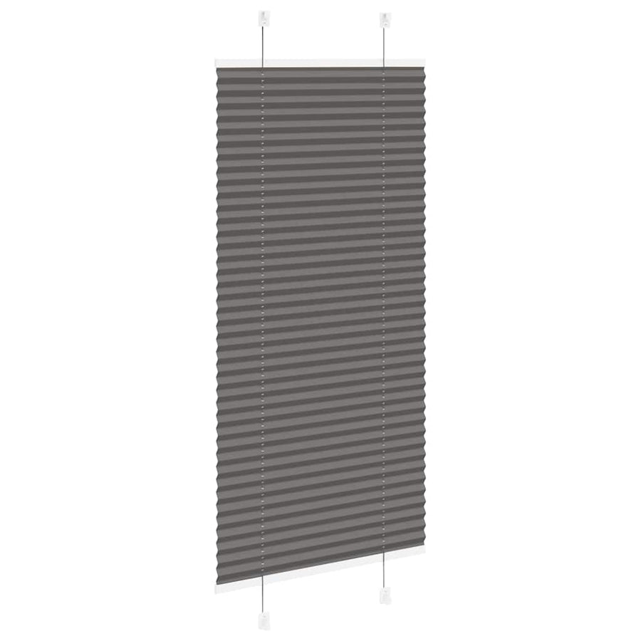 Plissé rolgordijn 55x150 cm stofbreedte 54,4 cm polyester zwart