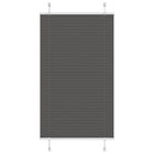 Pleated roller blind 75x150 cm fabric width 74.4 cm polyester black