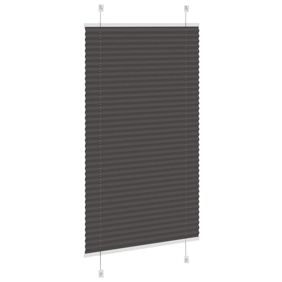 Plissé rolgordijn 80x150 cm stofbreedte 79,4 cm polyester zwart