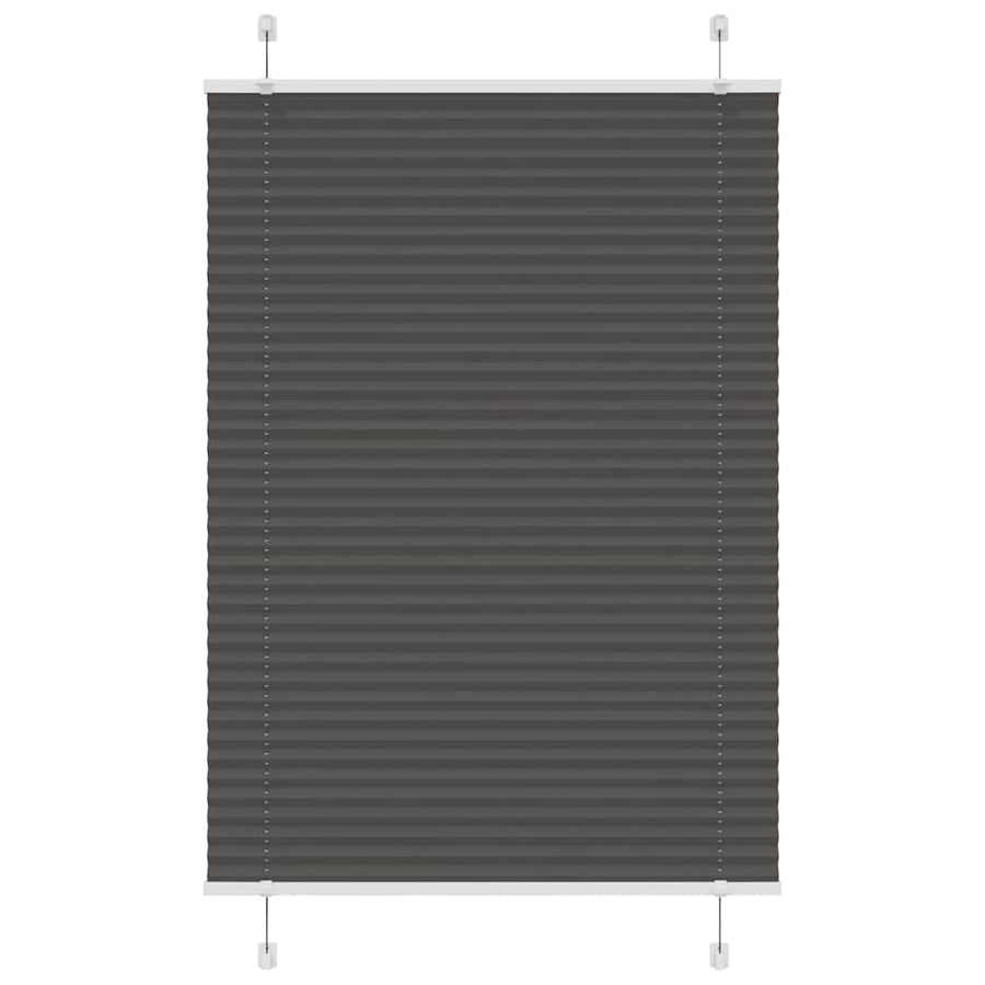 Plissé rolgordijn 85x150 cm stofbreedte 84,4 cm polyester zwart